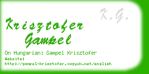 krisztofer gampel business card